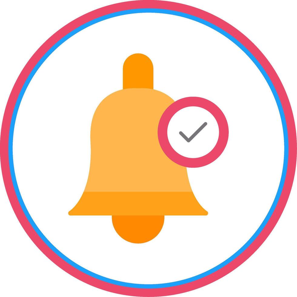 Bell Flat Circle Icon vector