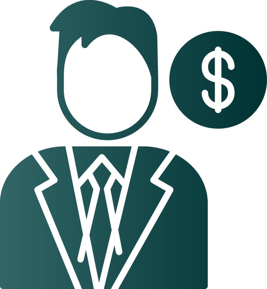 Marketer Glyph Gradient Icon vector
