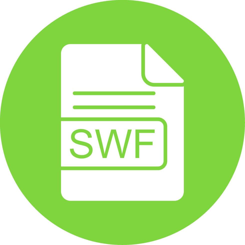 SWF File Format Multi Color Circle Icon vector