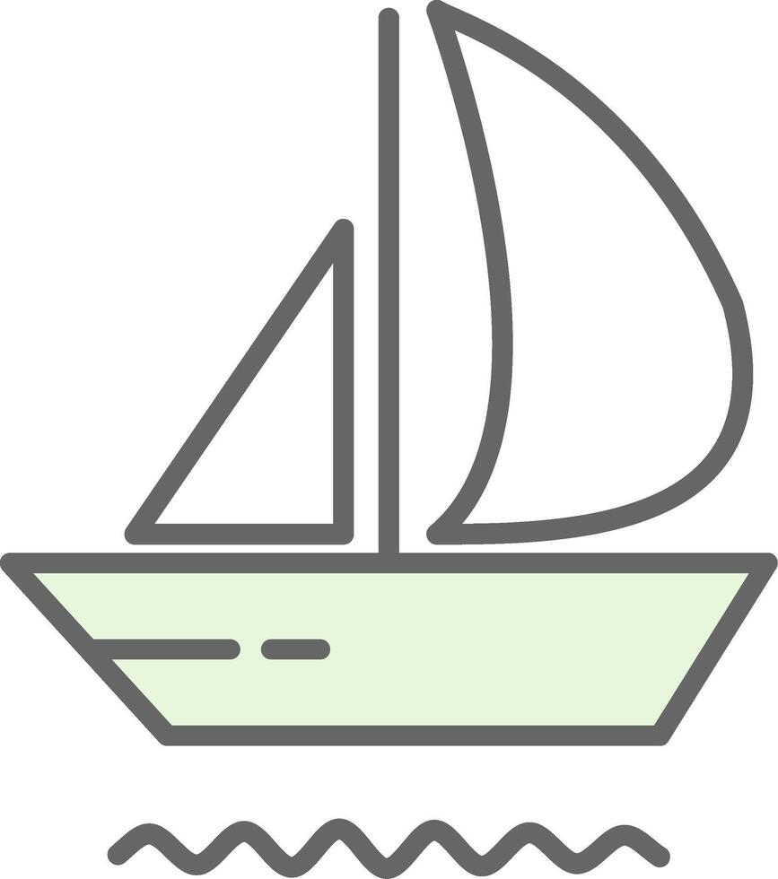 Yacht Fillay Icon Design vector