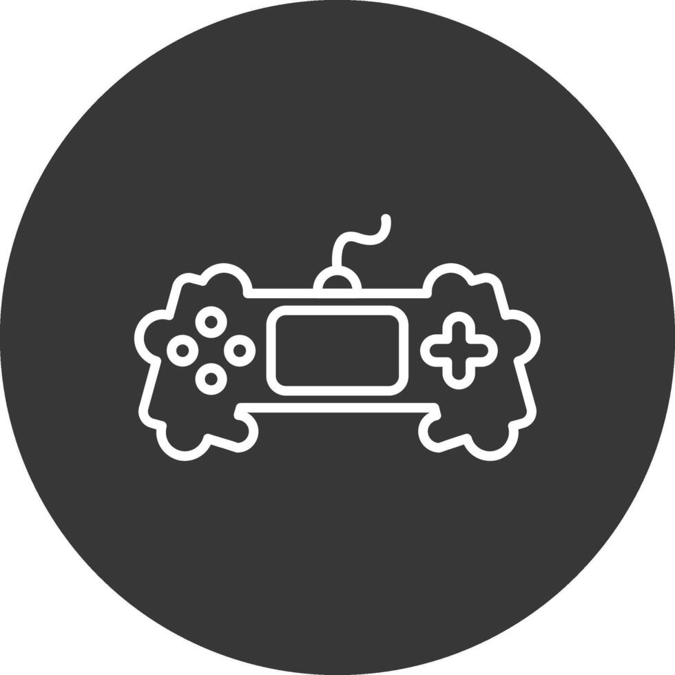 Game Line Inverted Icon Design vector