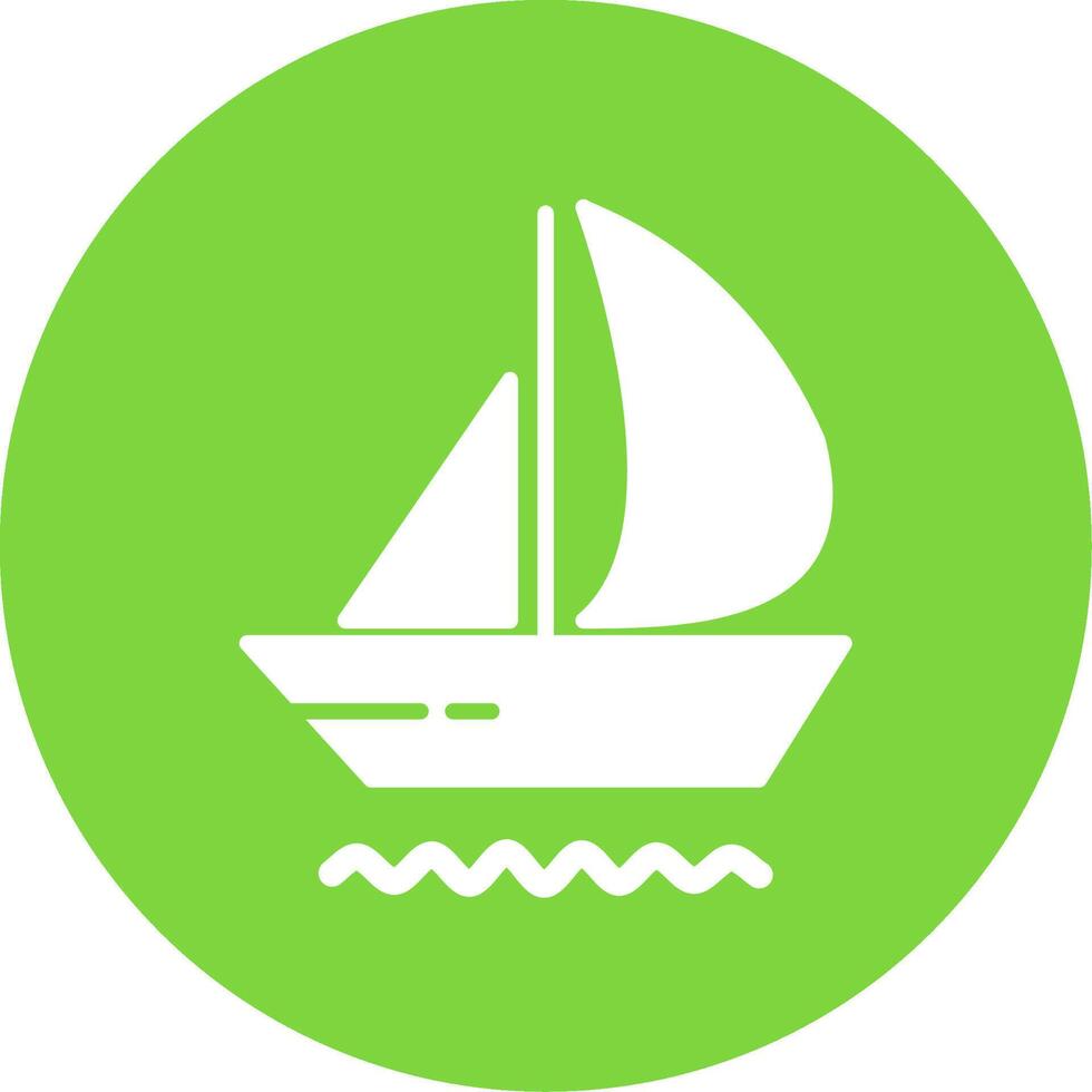 Yacht Multi Color Circle Icon vector