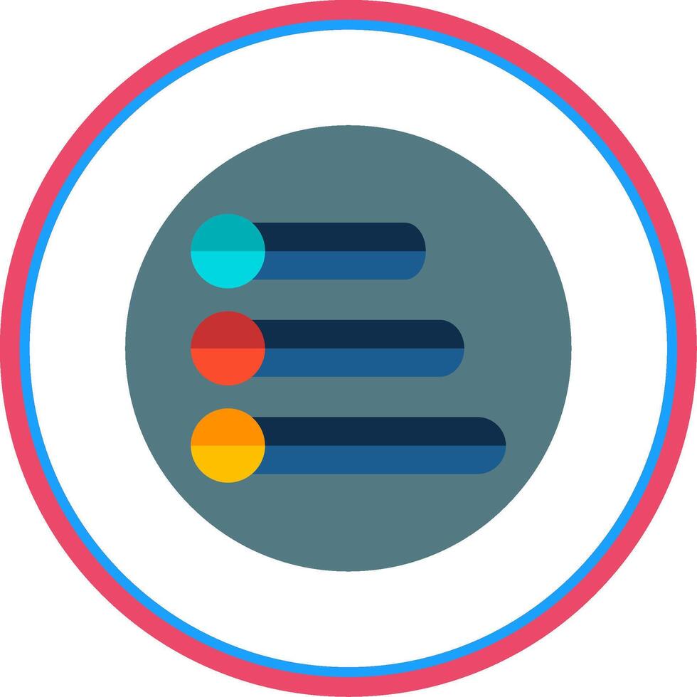Progress Bar Flat Circle Icon vector