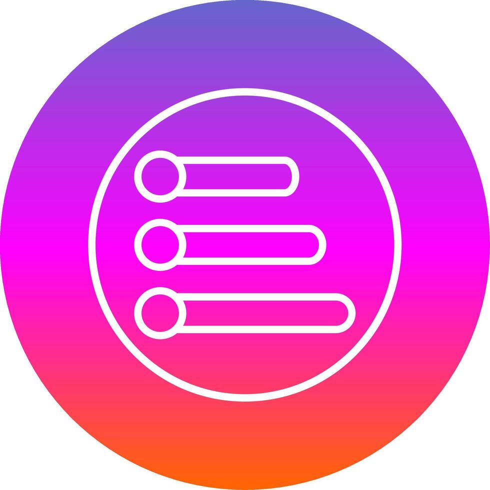 Progress Bar Line Gradient Circle Icon vector