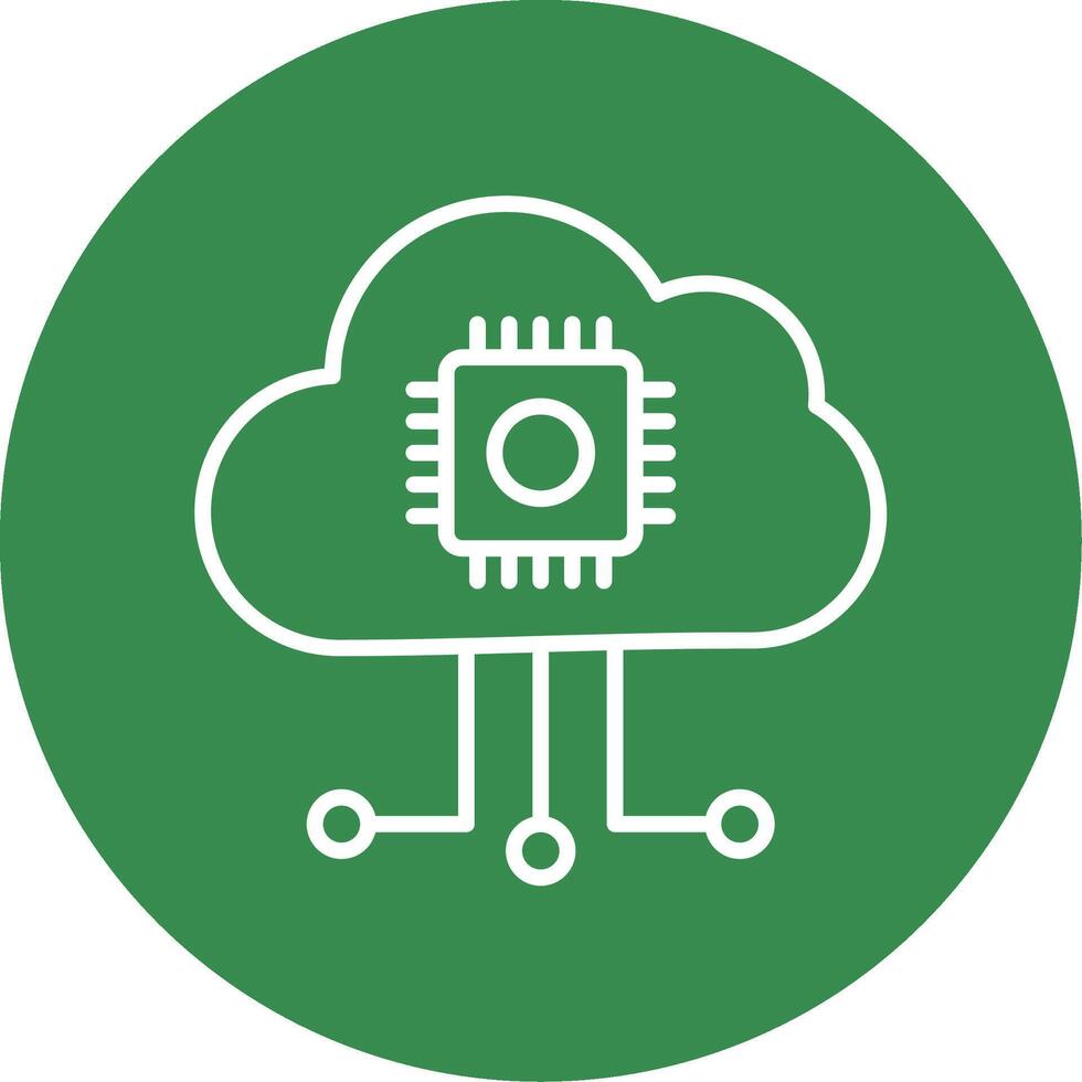 Cloud Computing Multi Color Circle Icon vector