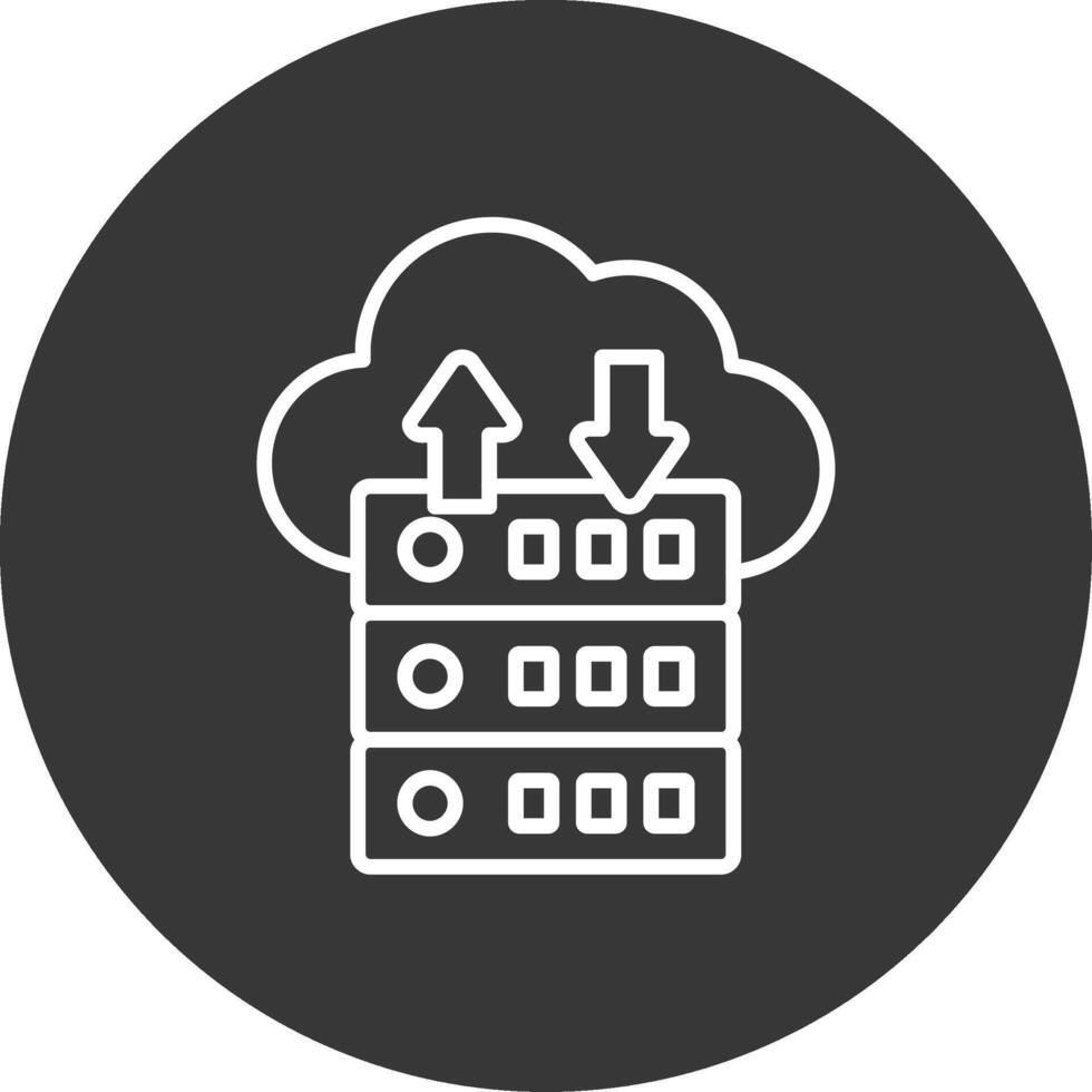 Data Flow Line Inverted Icon Design vector