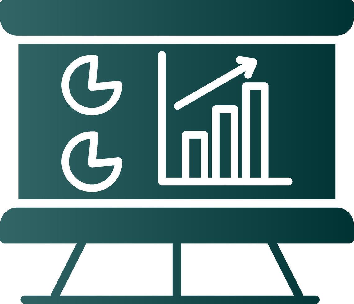 Data Analytics Glyph Gradient Icon vector