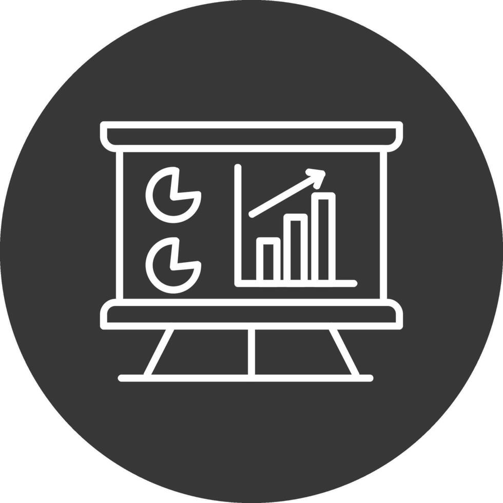 Data Analytics Line Inverted Icon Design vector