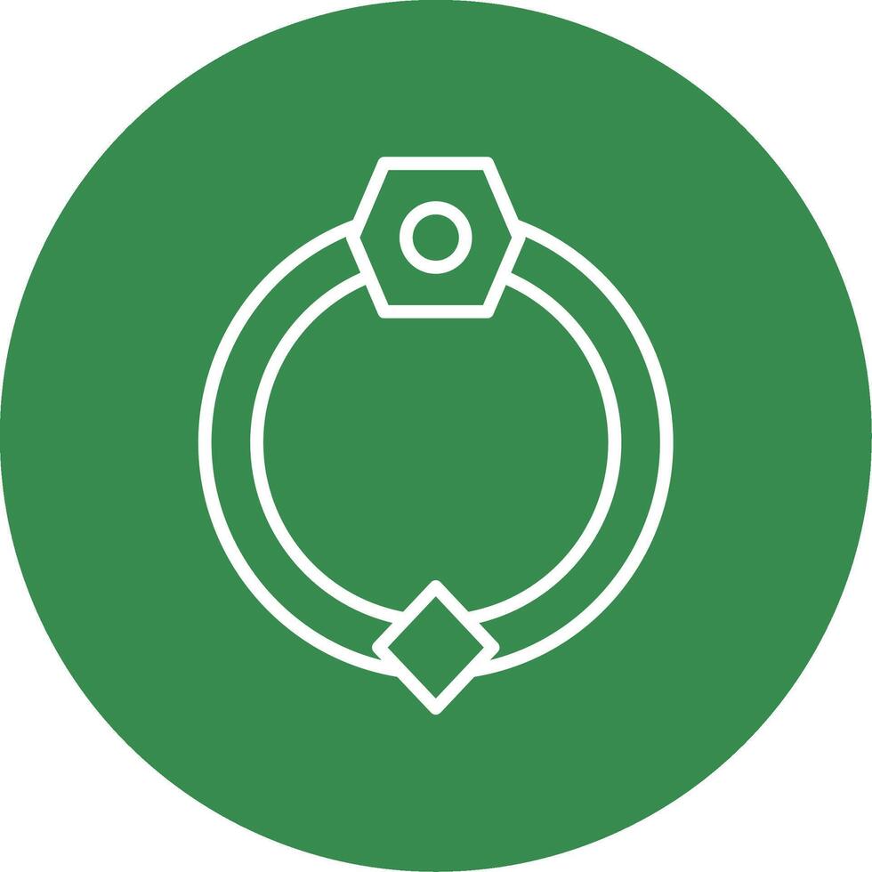 Door Knocker Multi Color Circle Icon vector