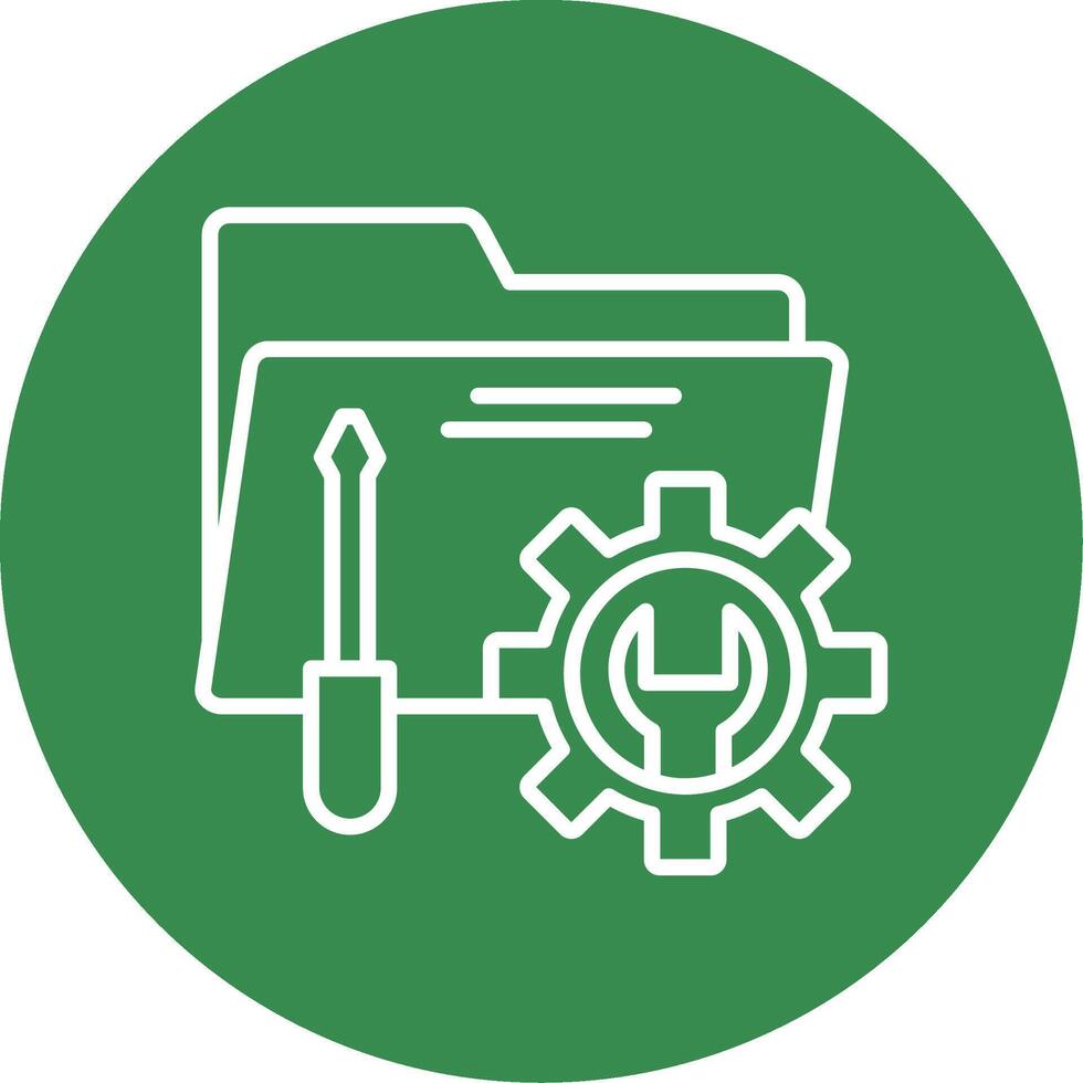 Tech Services Multi Color Circle Icon vector