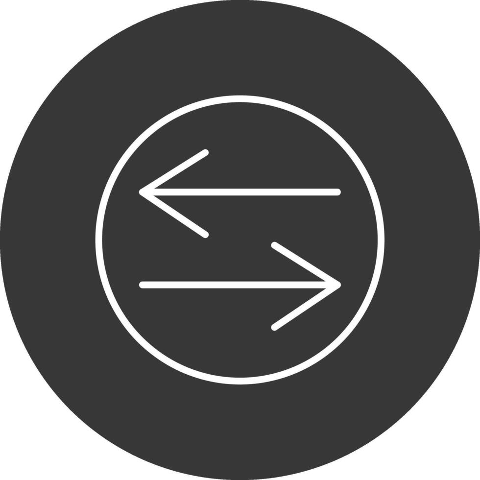Swap Line Inverted Icon Design vector