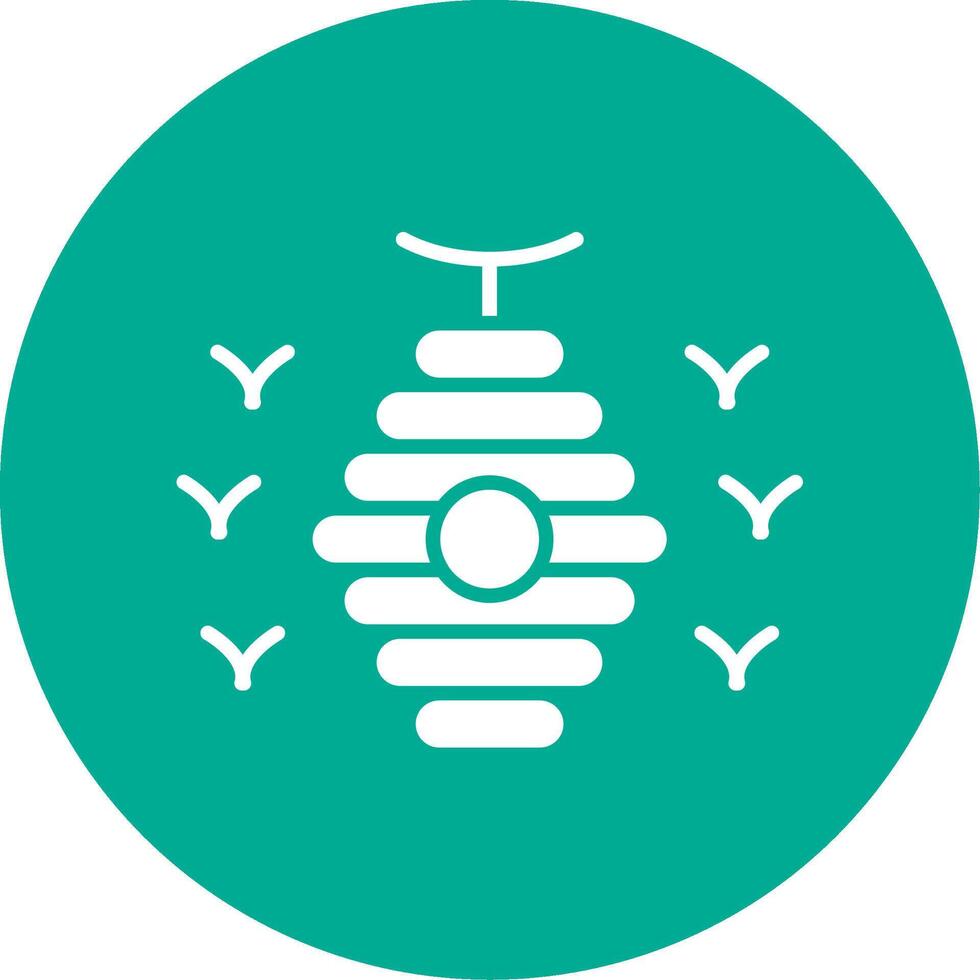 Bee Hive Multi Color Circle Icon vector