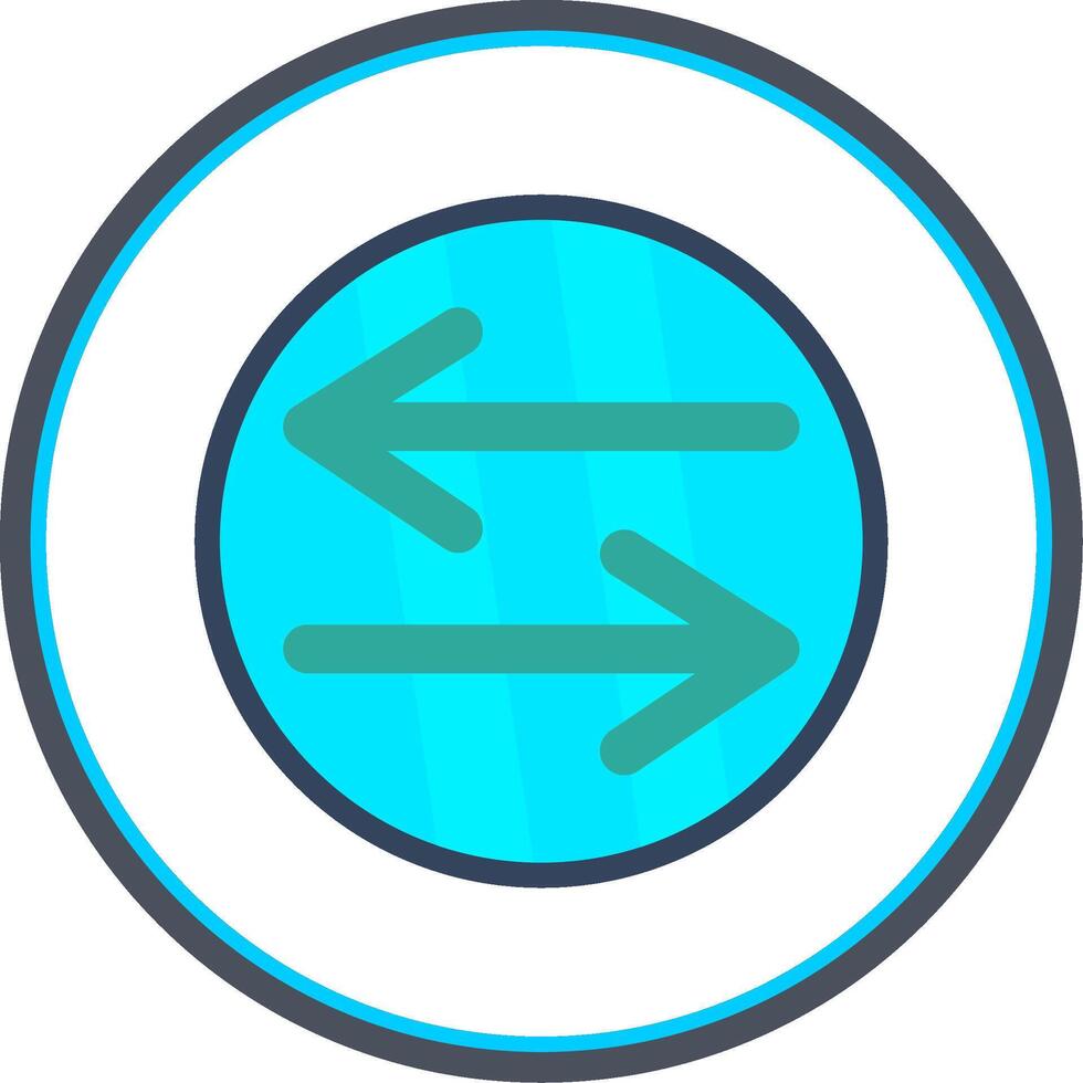 Swap Flat Circle Icon vector