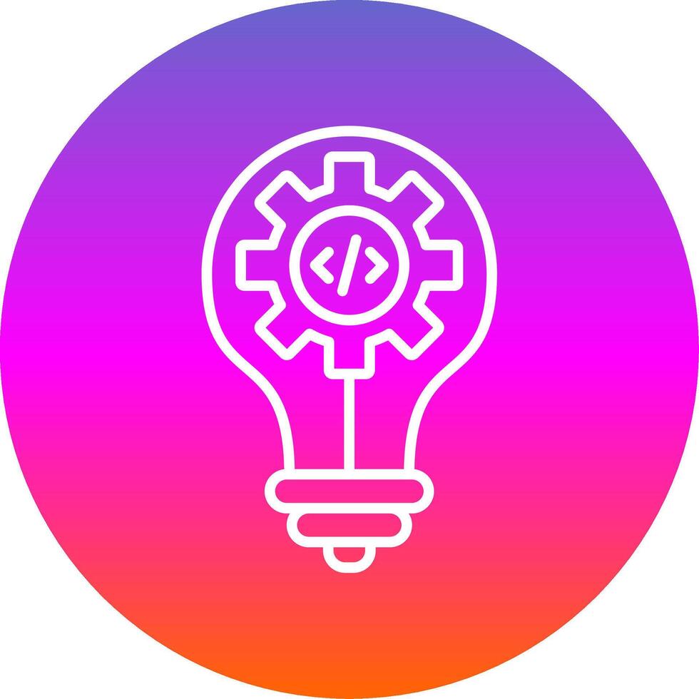 Idea Line Gradient Circle Icon vector