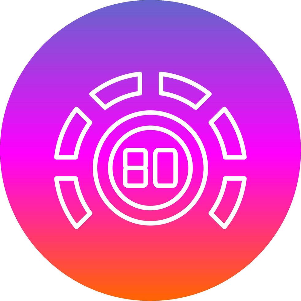 Thermostat Line Gradient Circle Icon vector