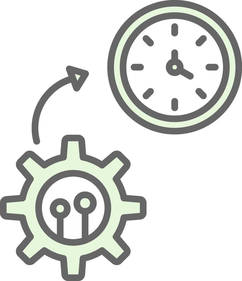 Time Management Fillay Icon Design vector