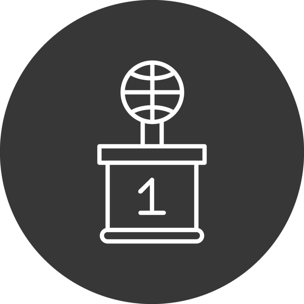 Basketball Line Inverted Icon Design vector