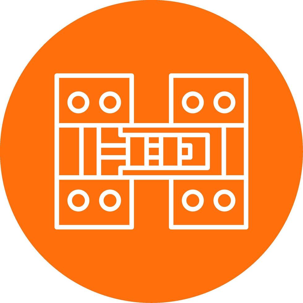 Hinge Multi Color Circle Icon vector