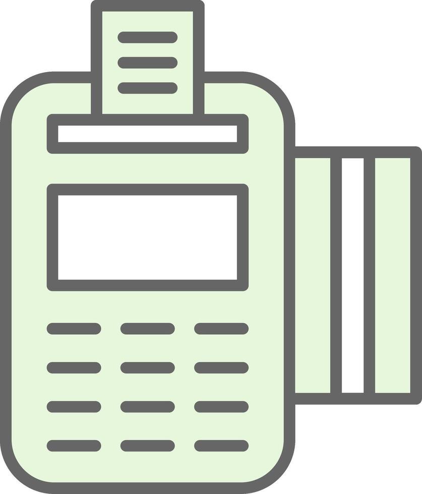 Pos Terminal Fillay Icon Design vector