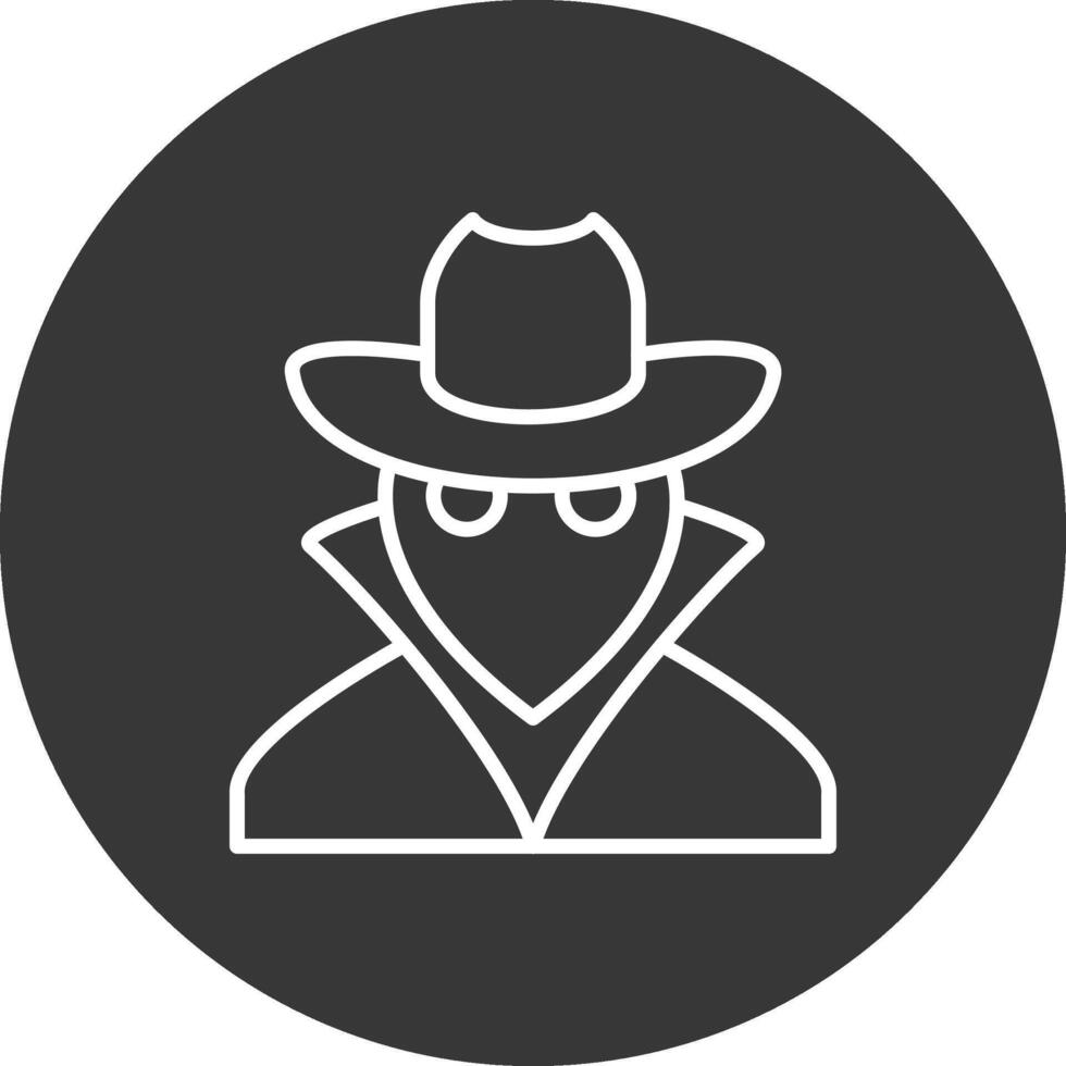 Spy Line Inverted Icon Design vector