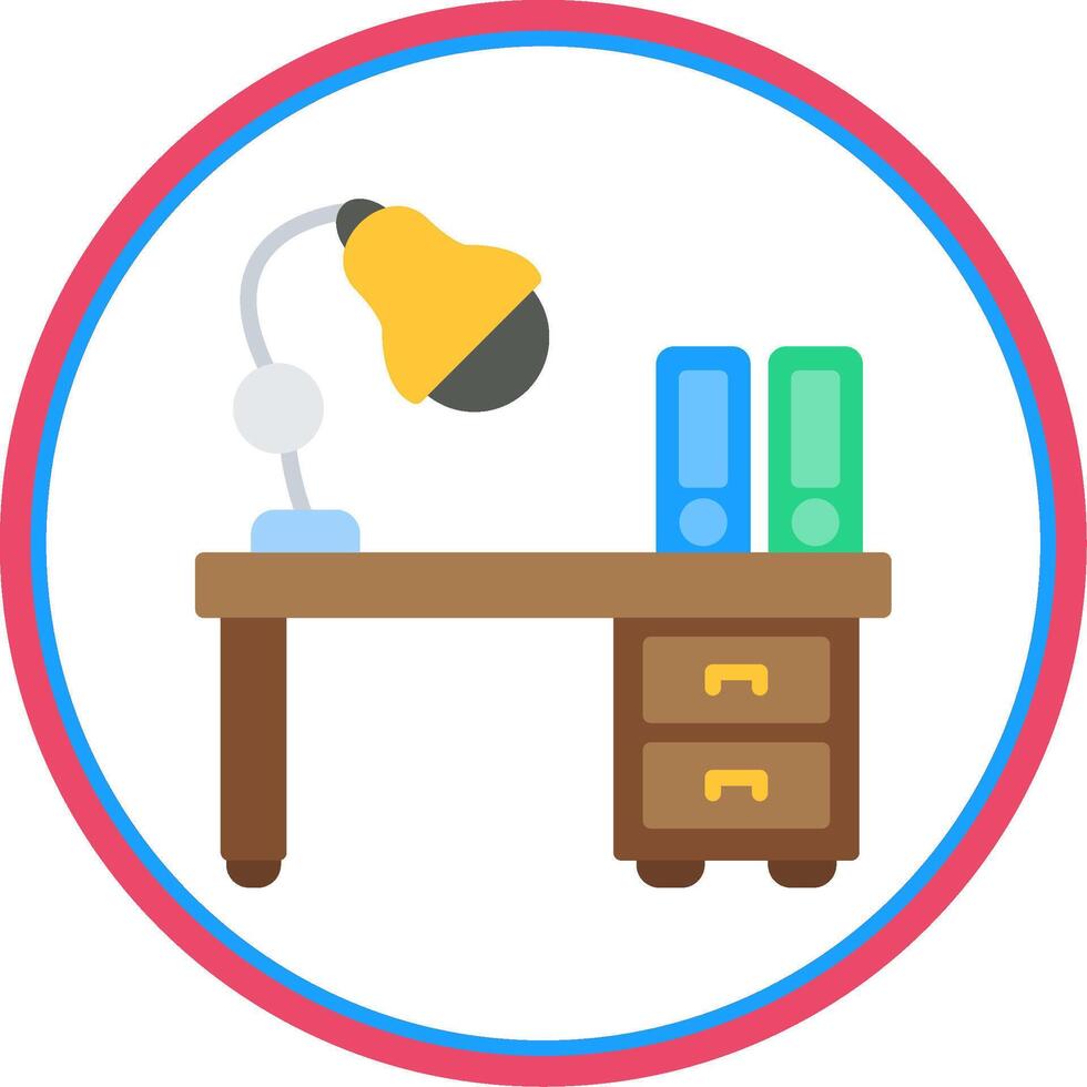 Workspace Flat Circle Icon vector