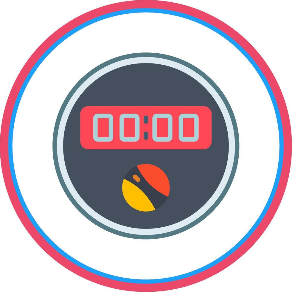 Dial Flat Circle Icon vector