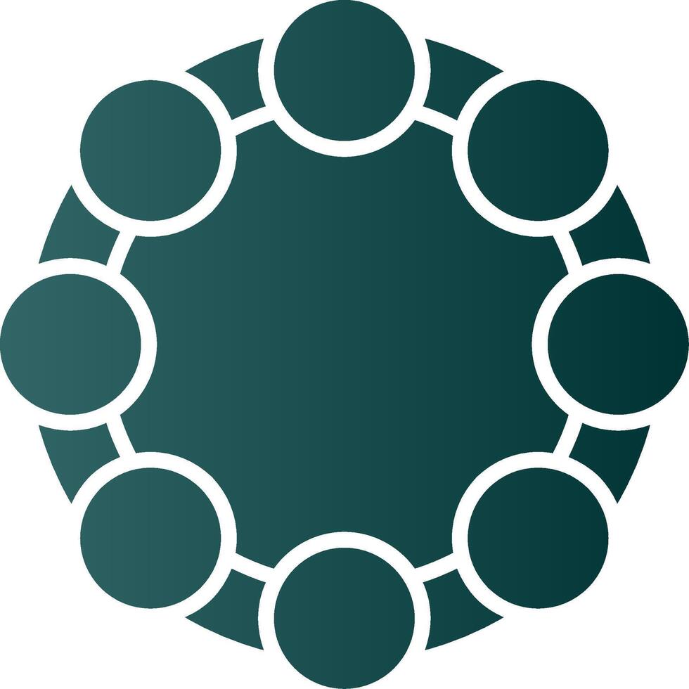 Tambourine Glyph Gradient Icon vector