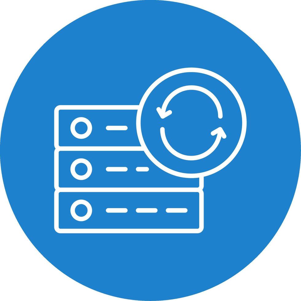 Data Synchronization Multi Color Circle Icon vector