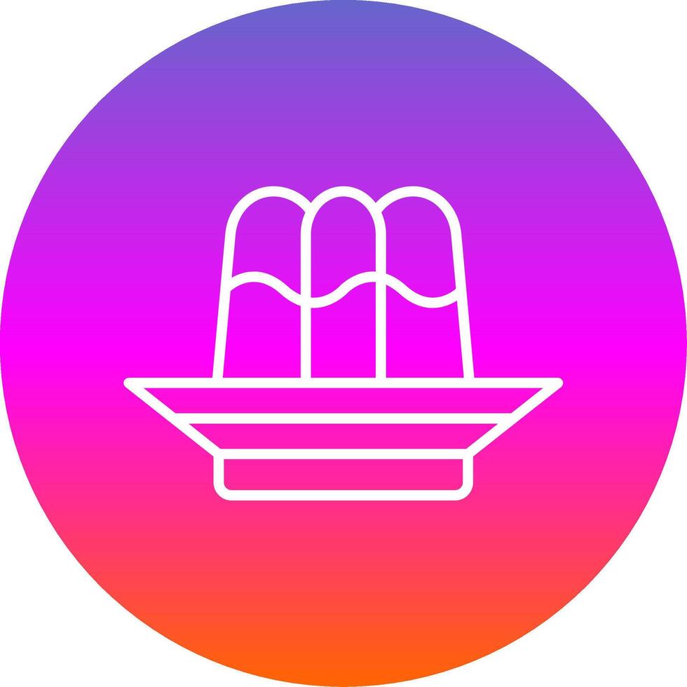 Jelly Line Gradient Circle Icon vector