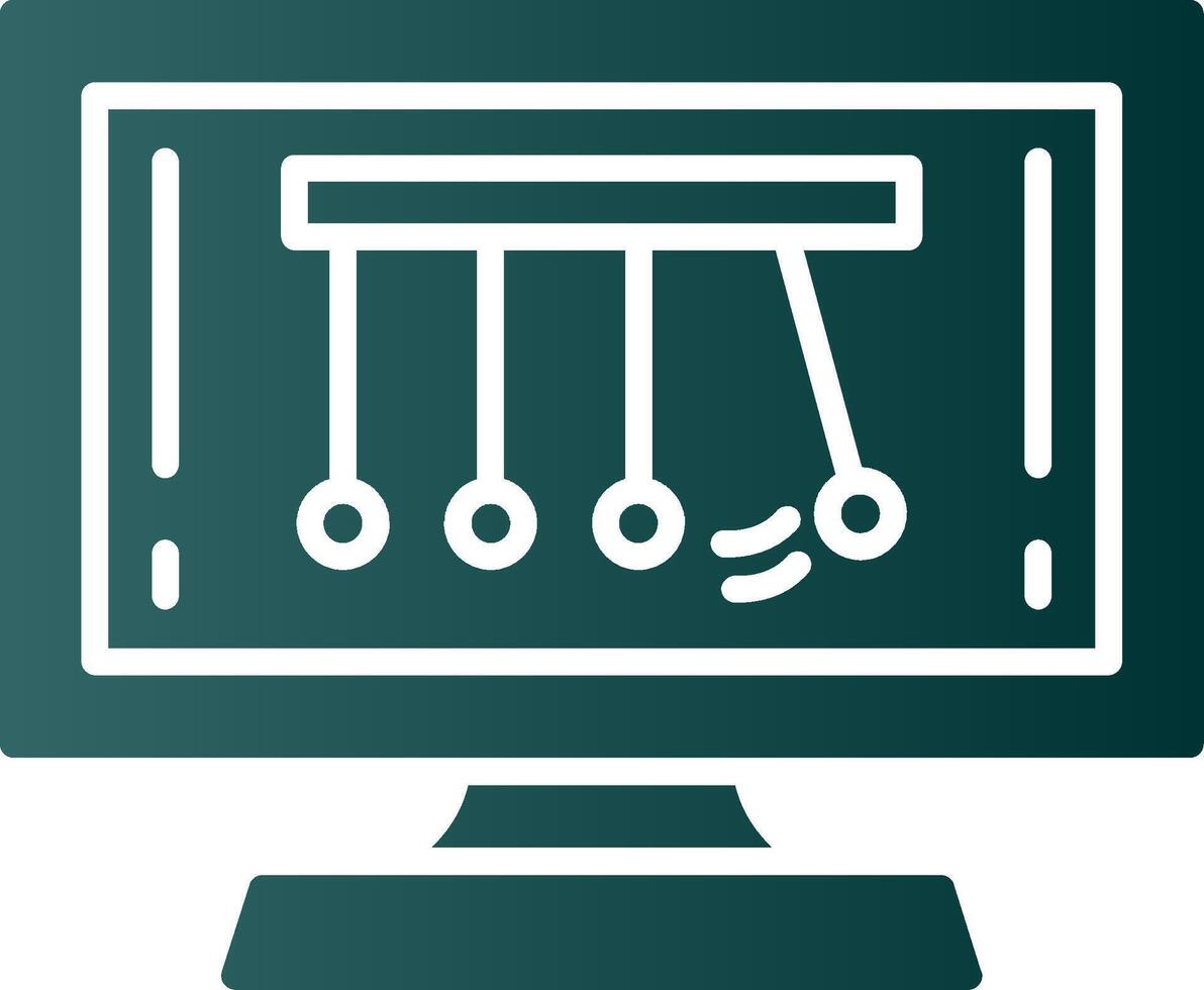 Newtons Cradle Glyph Gradient Icon vector