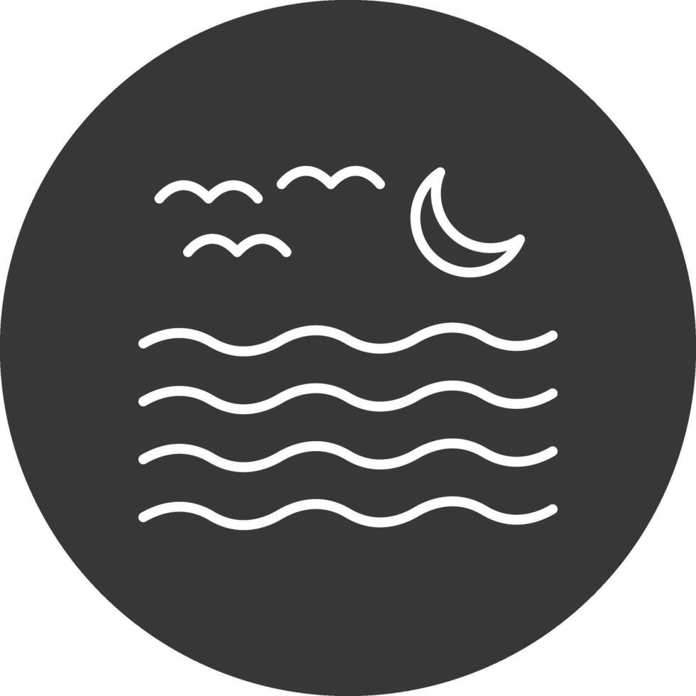 río línea invertido icono diseño vector