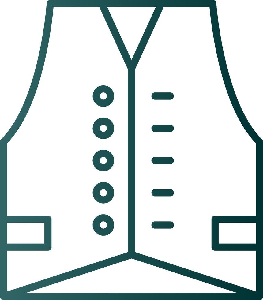 Vest Line Gradient Icon vector