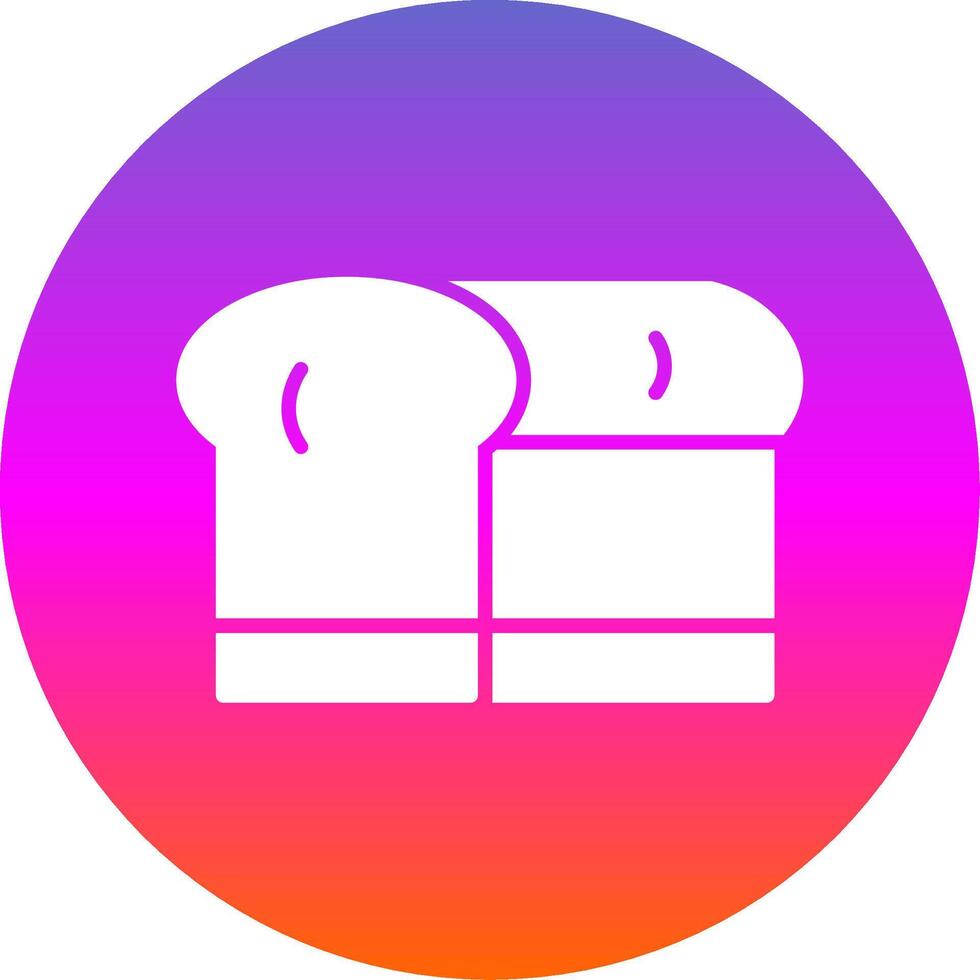 Bread Glyph Gradient Circle Icon Design vector