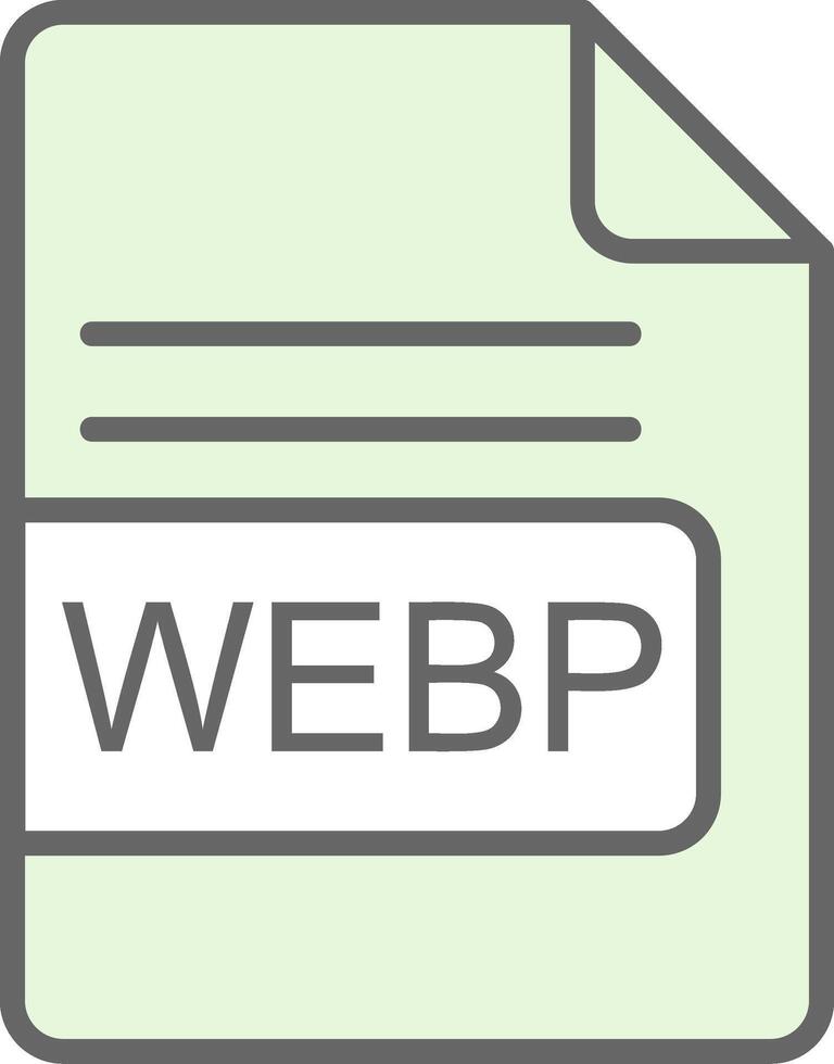 webp archivo formato relleno icono diseño vector