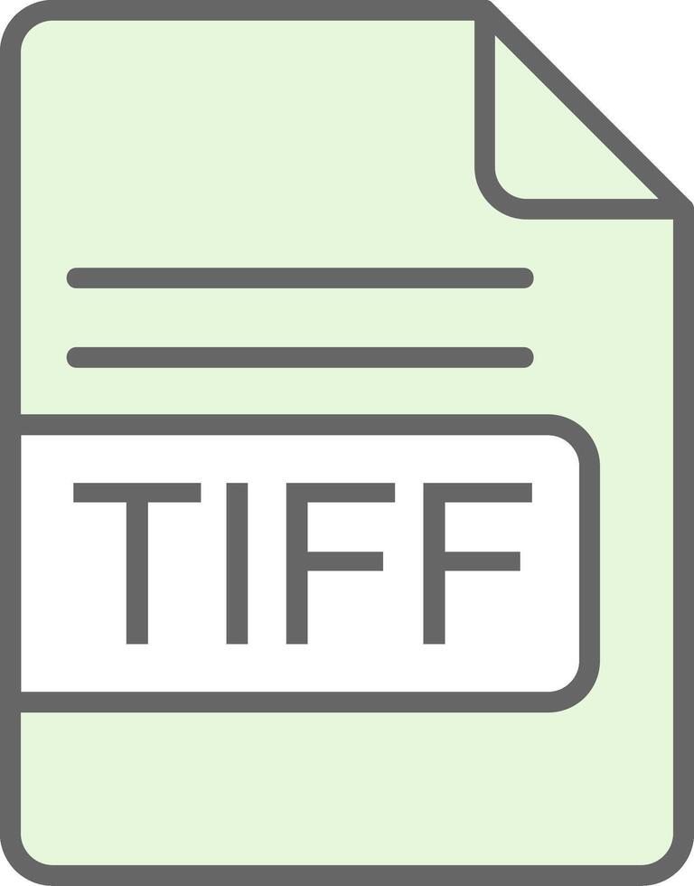 TIFF File Format Fillay Icon Design vector