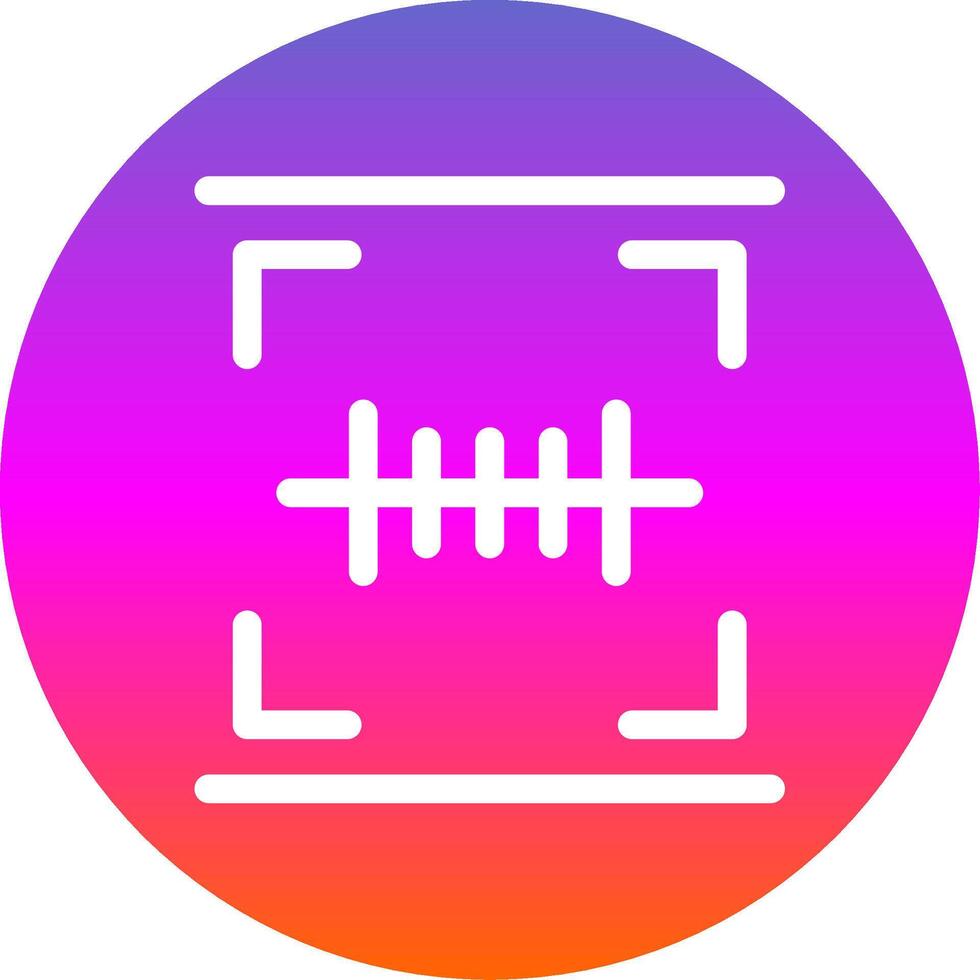 Barcode Scan Glyph Gradient Circle Icon Design vector