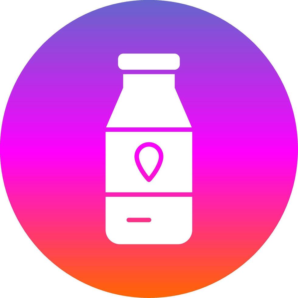 Milk Bottle Glyph Gradient Circle Icon Design vector