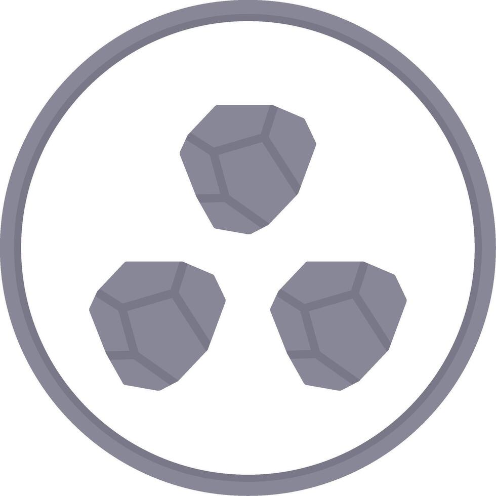 Boulder Flat Circle Icon vector