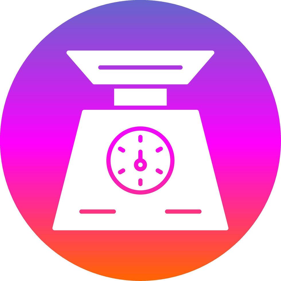Weigh Scale Glyph Gradient Circle Icon Design vector