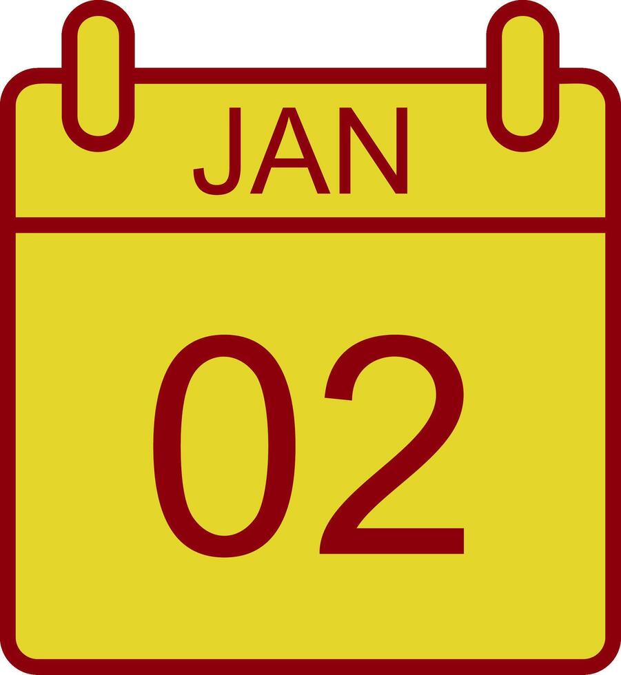 January Vintage Icon Design vector