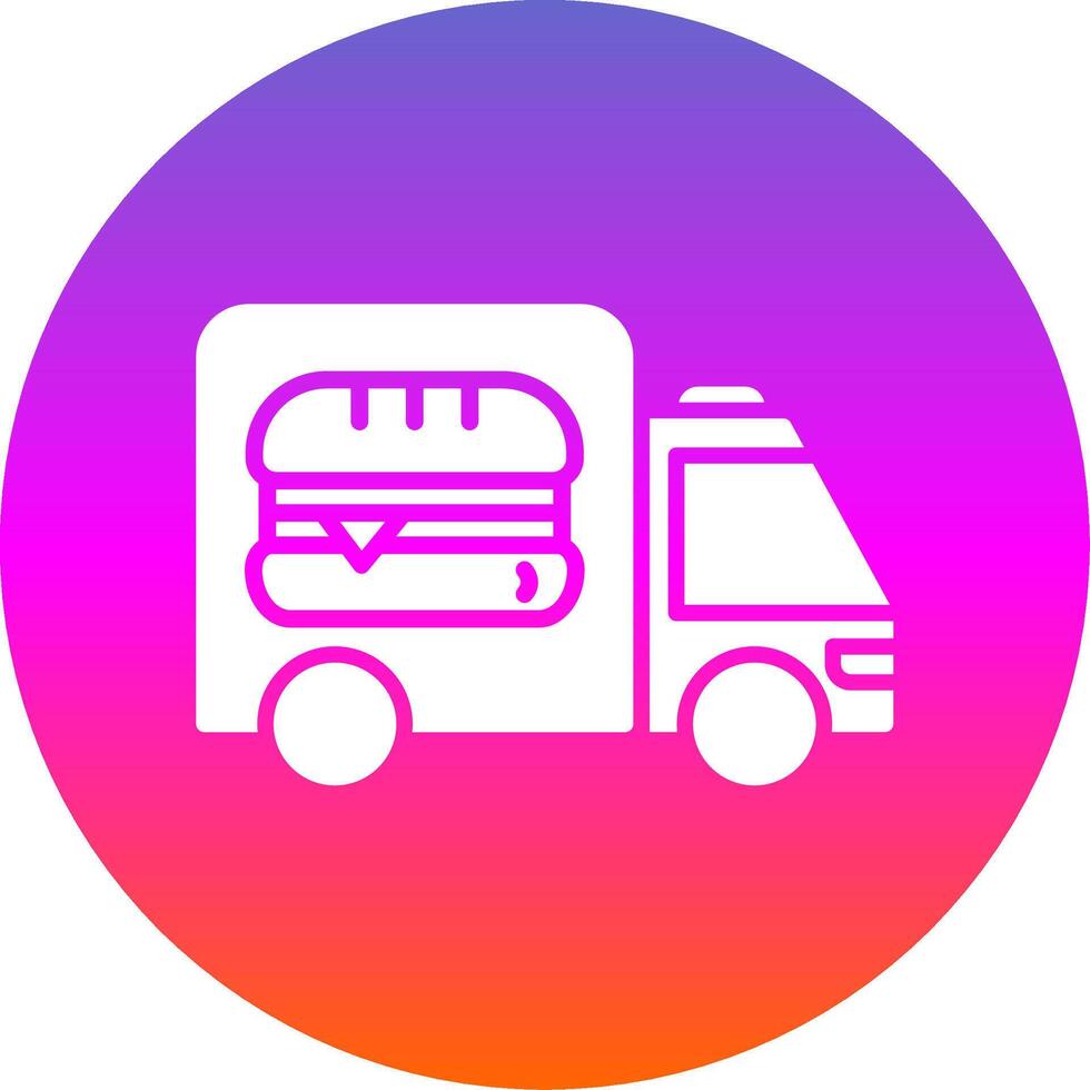 Food Delivery Glyph Gradient Circle Icon Design vector