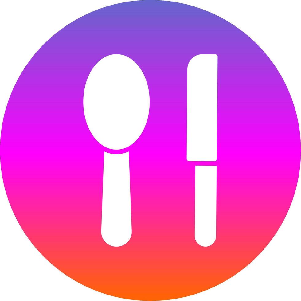 Cutlery Glyph Gradient Circle Icon Design vector