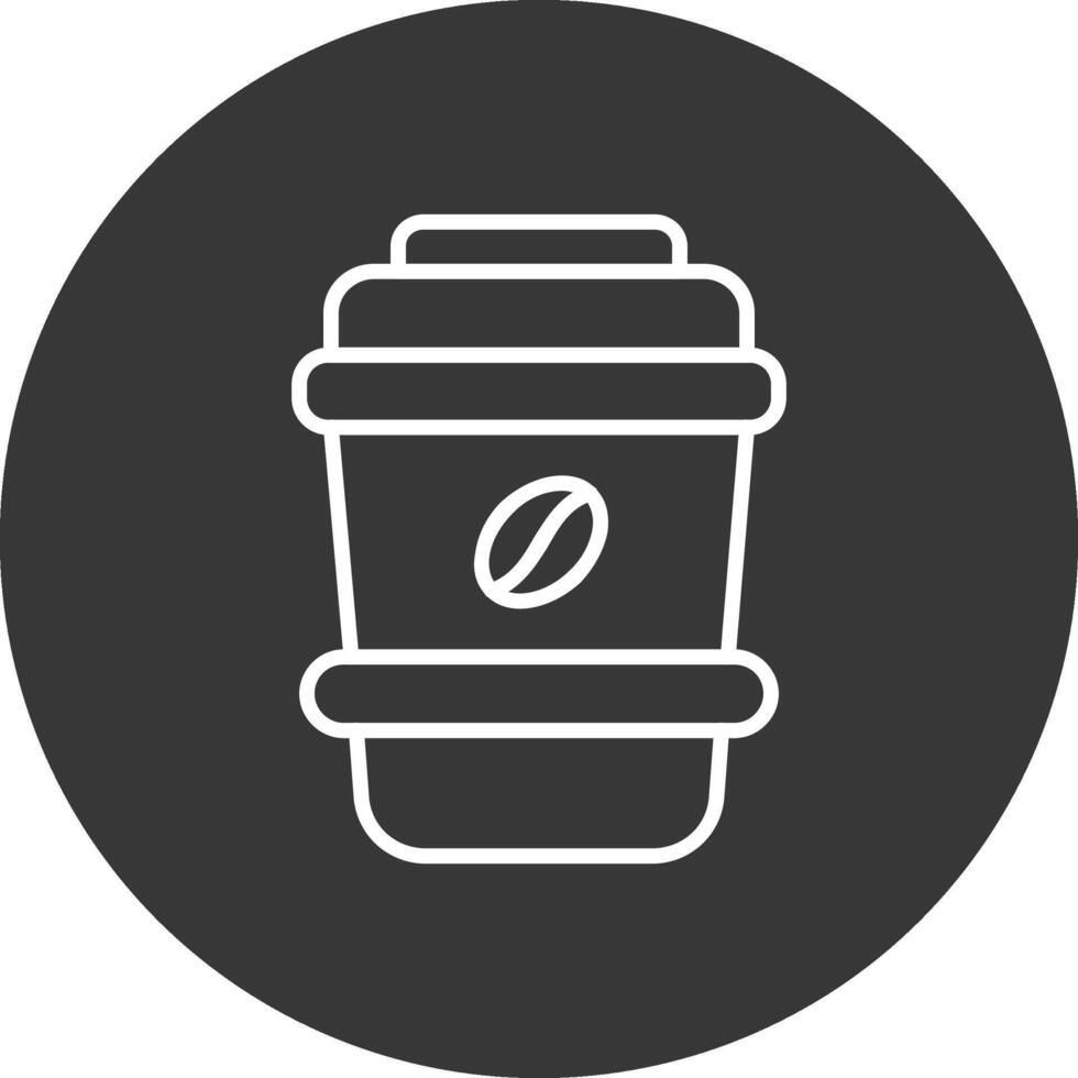 latté línea invertido icono diseño vector