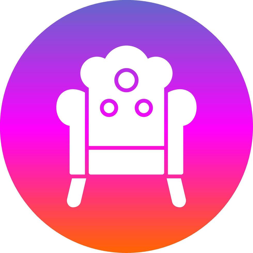 Armchair Glyph Gradient Circle Icon Design vector