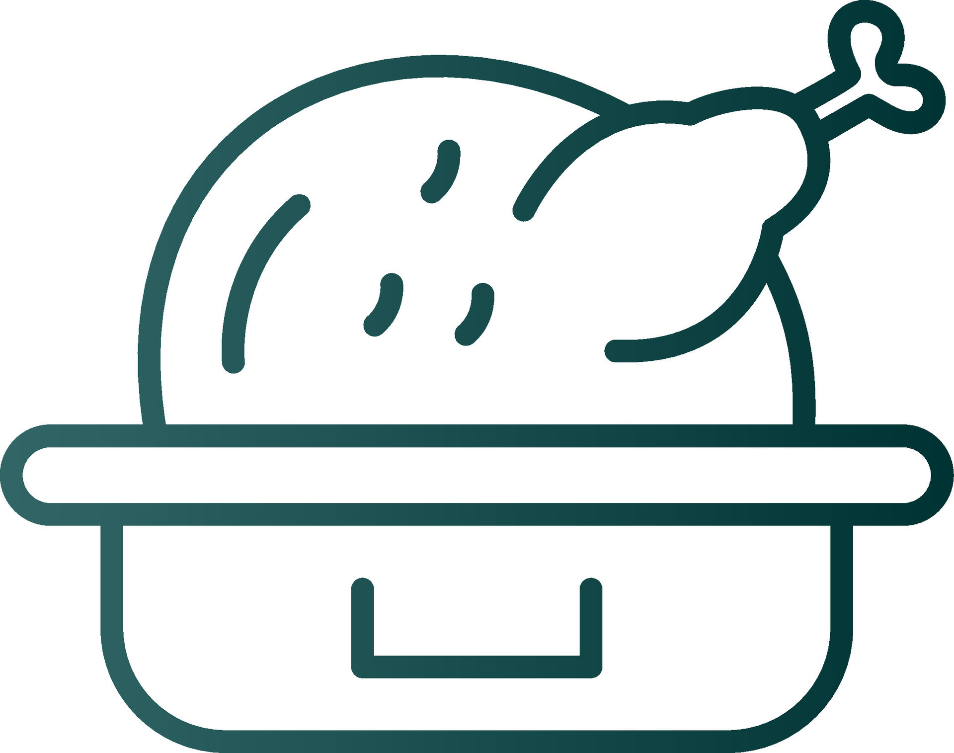 Roast Line Gradient Icon 43744915 Vector Art at Vecteezy