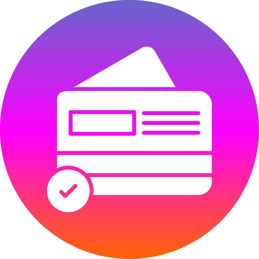 Card Payment Glyph Gradient Circle Icon Design vector