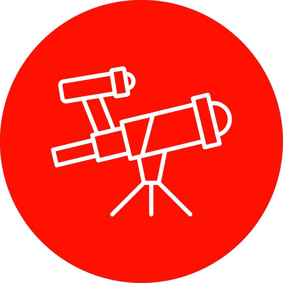 Telescope Multi Color Circle Icon vector