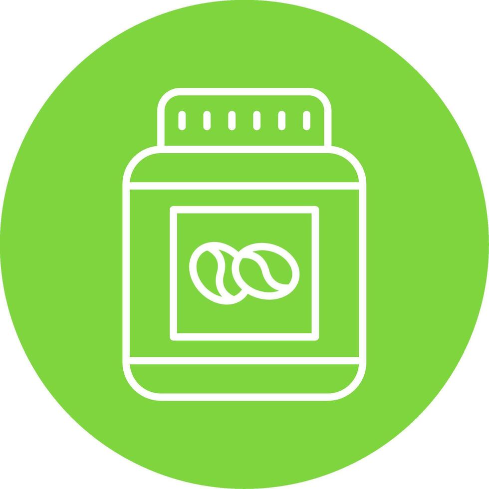 Beans Jar Multi Color Circle Icon vector