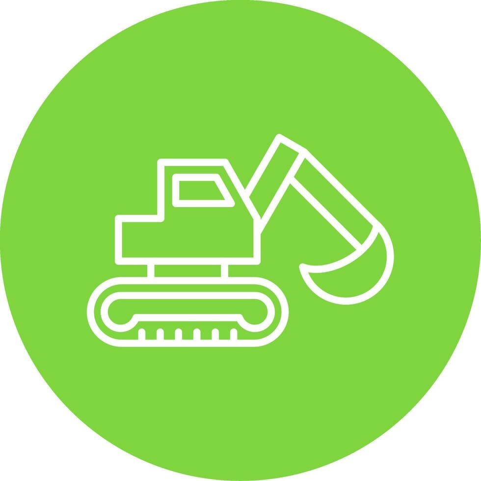 Digger Multi Color Circle Icon vector