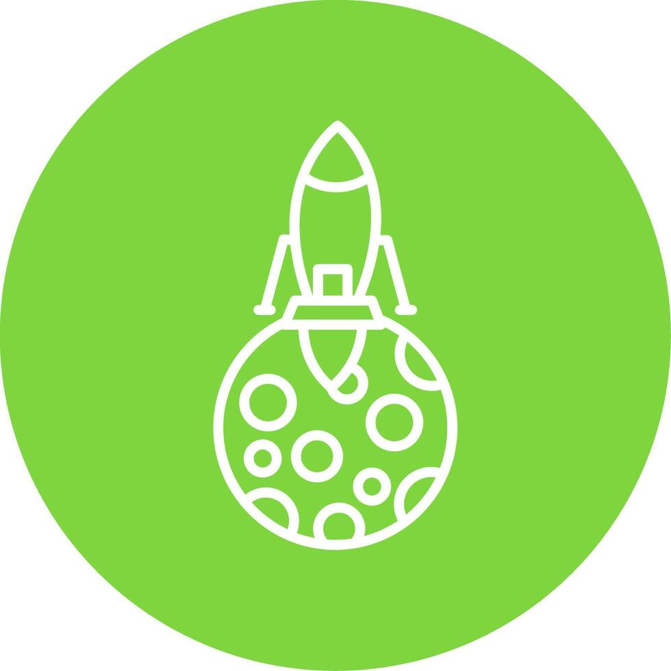 Moon Landing Multi Color Circle Icon vector